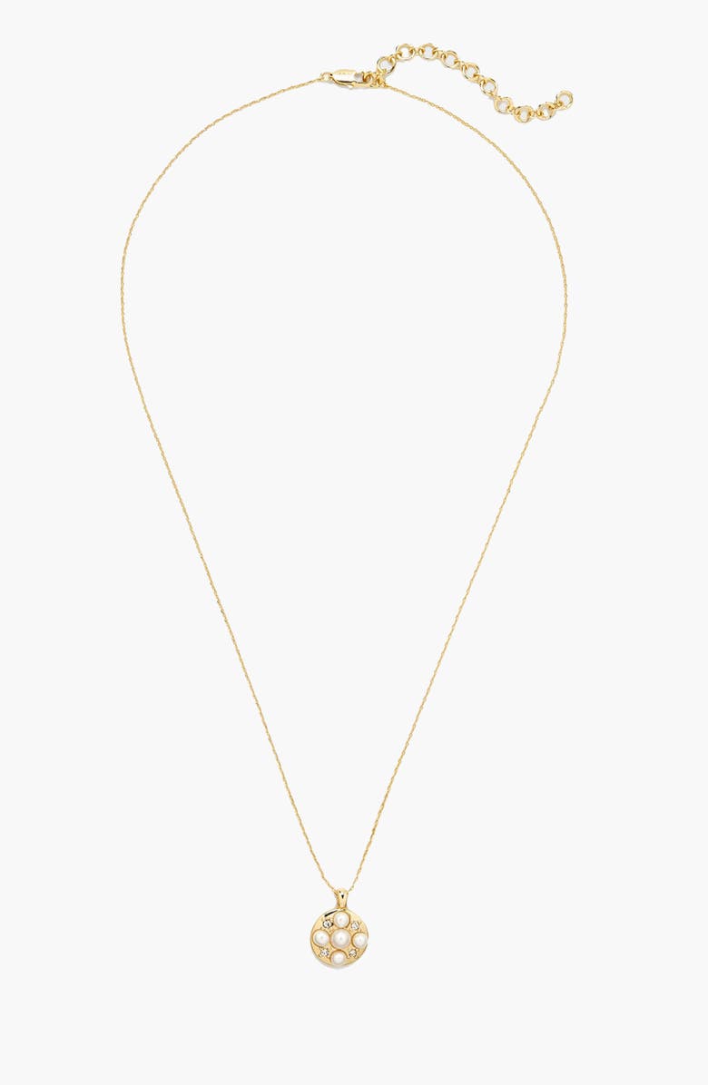 YOJ Stan Pearl Mini Pendant Necklace in Gold, Alternate, color, Gold