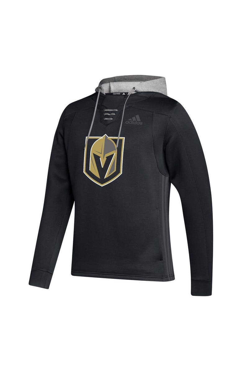 adidas Men's adidas Black Vegas Golden Knights Skate Lace Primeblue Team Pullover Hoodie, Alternate, color, 