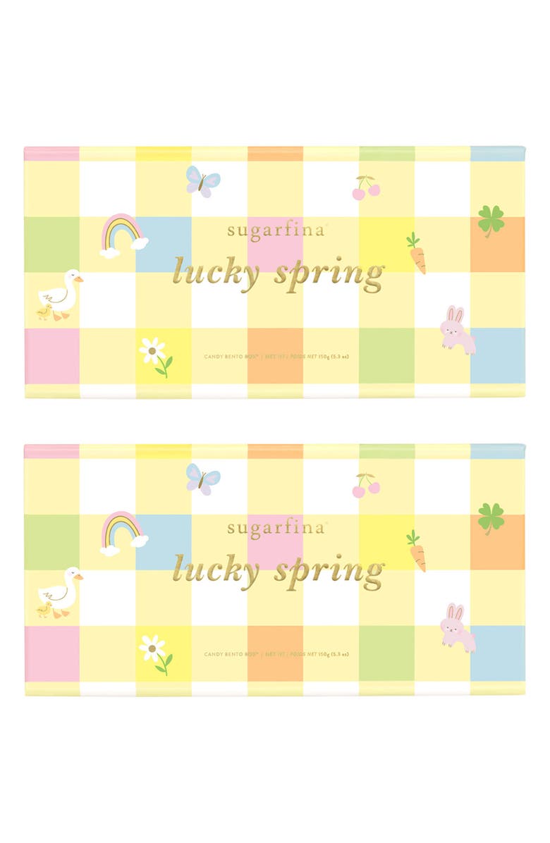 sugarfina Lucky Spring Set of 2 3-Piece Candy Cube Bento Boxes, Alternate, color,