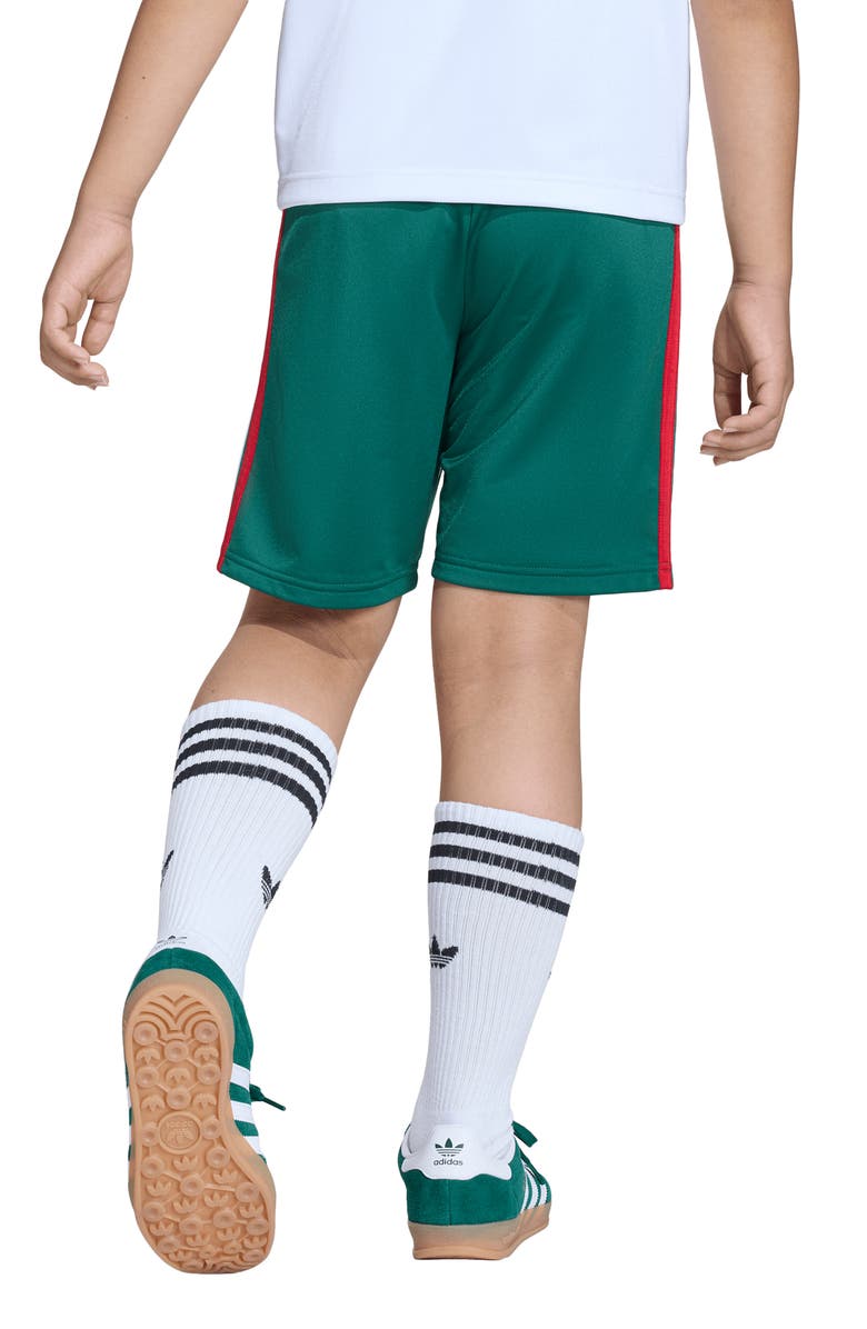 adidas Originals Kids' Firebird Track Shorts, Alternate, color, Dark Green/ Dark Gold