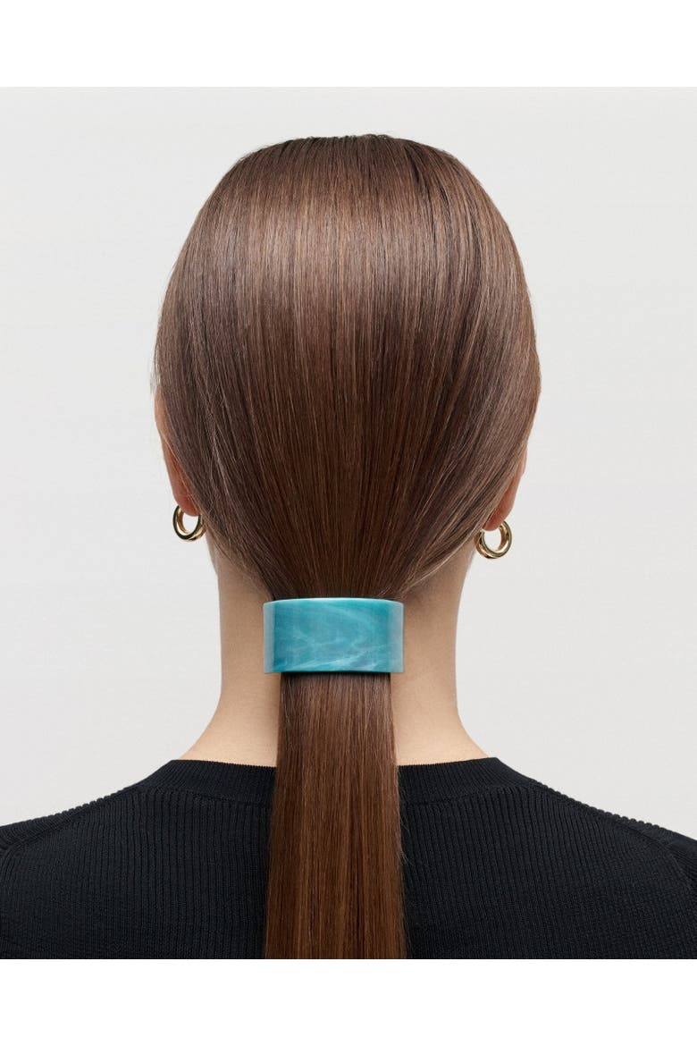 French Pony Barrette, Alternate, color, Malachite
