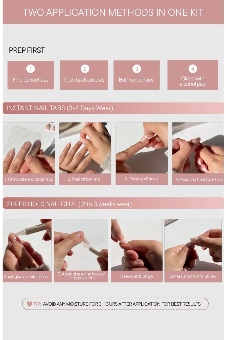 3D Sparkling Berry Short Almond Press-On Nails, Alternate, color, GOLDEN WATER FAIRY