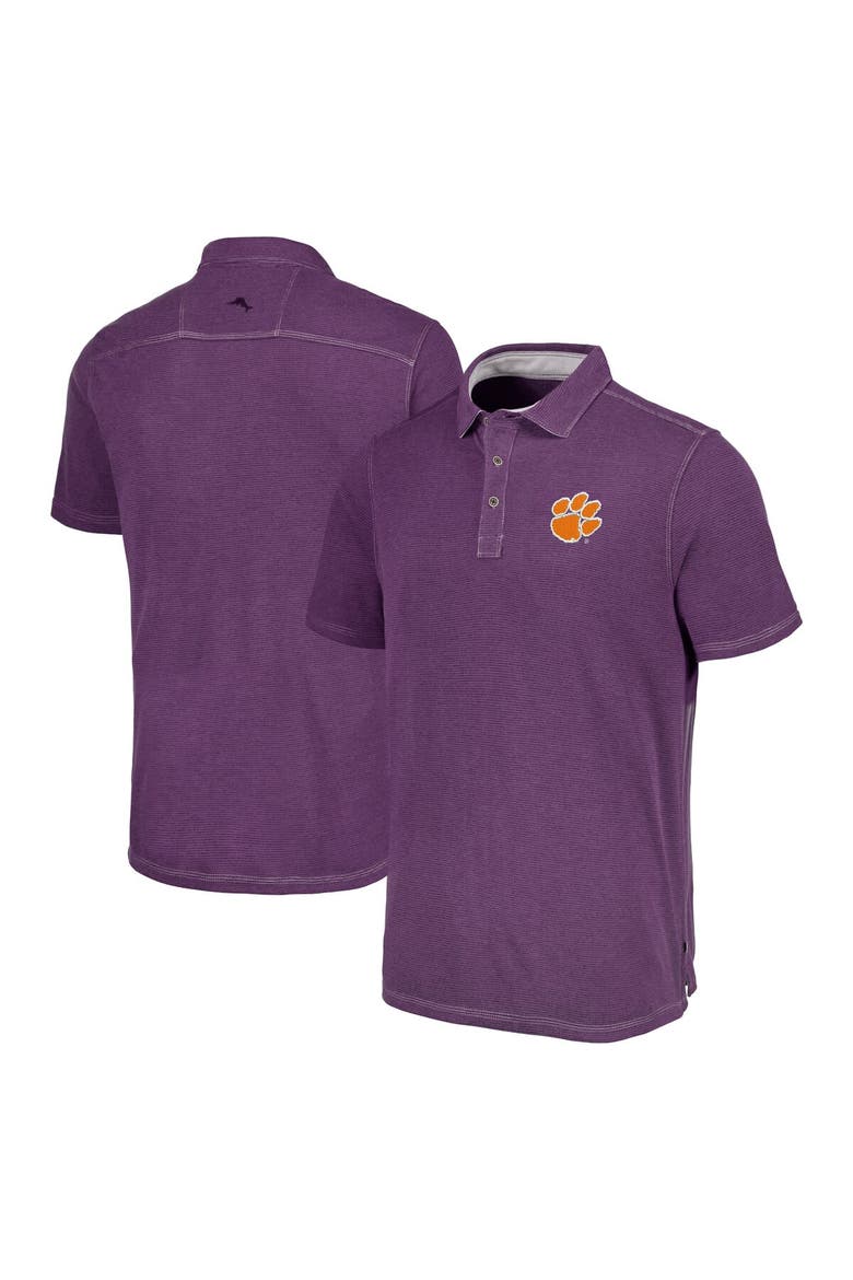 Men's Tommy Bahama Purple Clemson Tigers Paradiso Cove Polo, Main, color, Purple