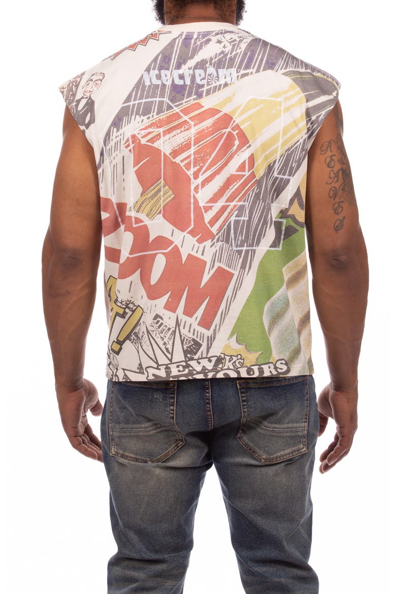 Scorpio Sleeveless Graphic T-Shirt, Alternate, color, ANTIQUE WHITE