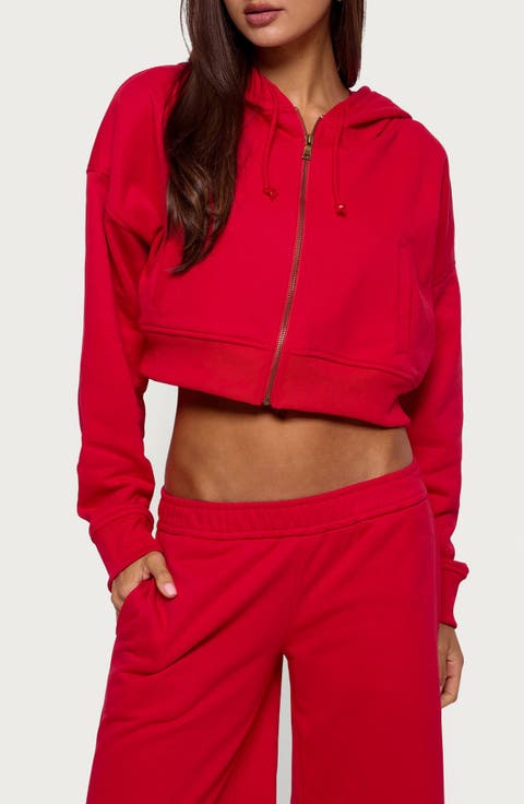 Byrdi Crop Zip-Up Hoodie