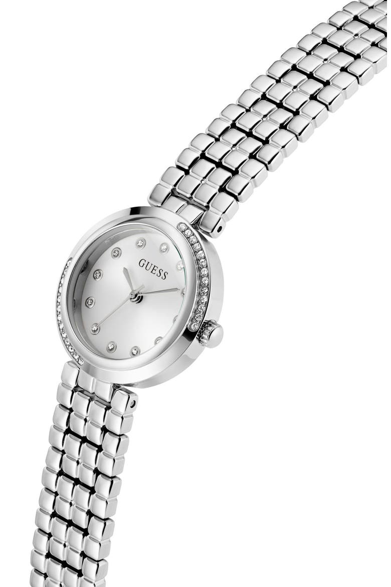 Clara Bracelet Watch, 28mm, Alternate, color, WHITE/ SILVER