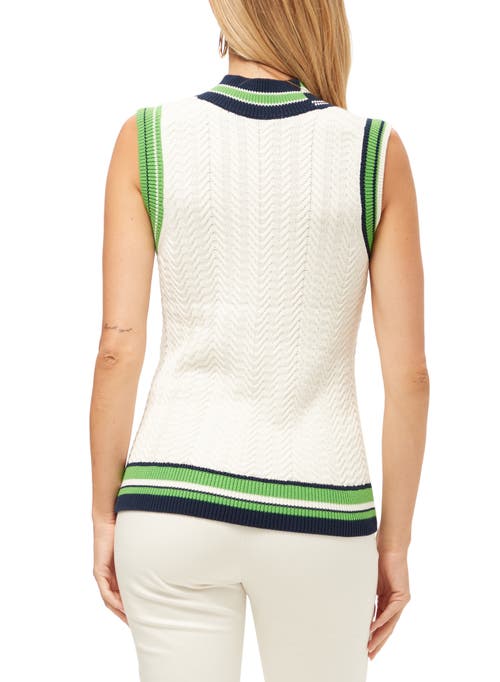 Shop Trina Turk Seapointe 2 Sweater Vest In Whitewash Multi