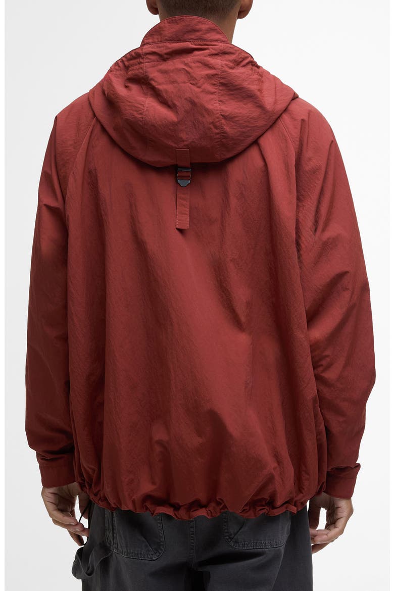 Hooded Waterproof Jacket, Alternate, color, FIRED BRICK