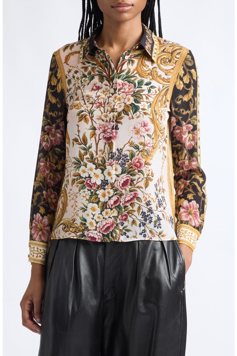 Willa Placket Silk Shirt, Main, color, TRUE GRANDEUR