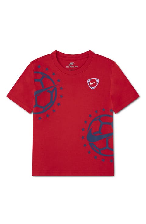 Kids' Soccer Ball Graphic Cotton Blend T-Shirt