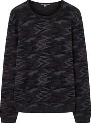 John Varvatos Caden Winter Pavement Organic Cotton Sweater