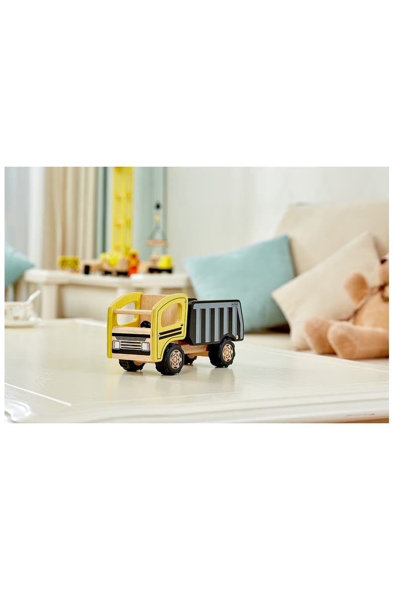 Wood Toy Dump Truck, Alternate, color, YELLOW