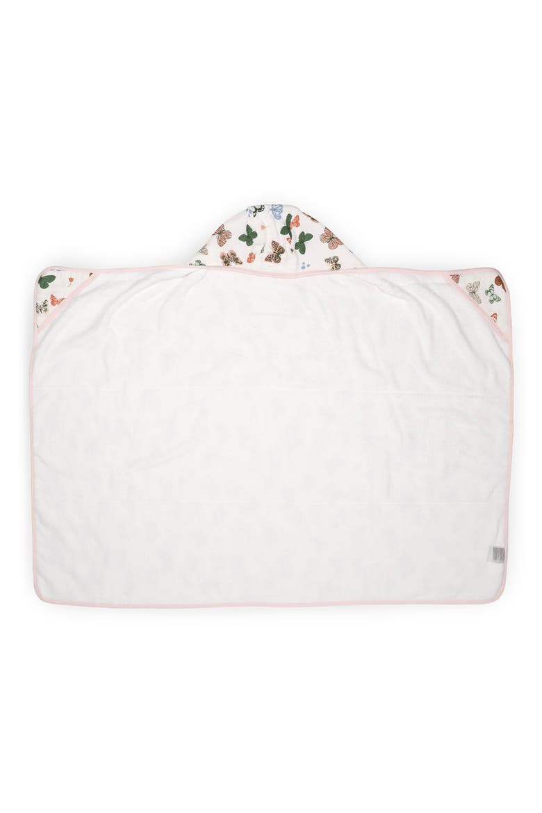 Cotton Muslin & Terry Hooded Towel, Alternate, color, BUTTERFLIES