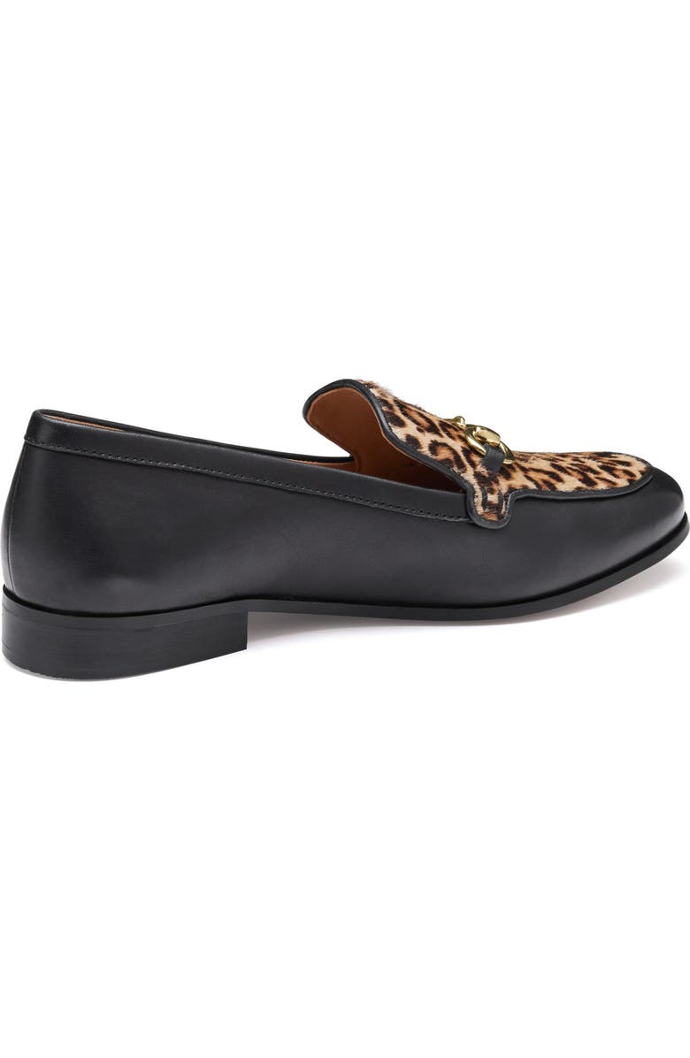 Johnston & Murphy Ali Genuine Calf Hair Bit Loafer, Alternate, color, Black Leopard
