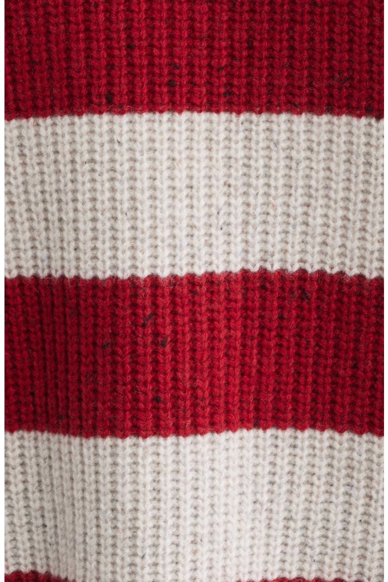 Sheep Striped Wool Rugby Sweater, Alternate, color, RED/ WHITE MULTI-COLOR