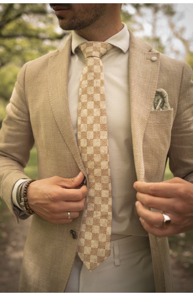 Elizabetta Ponza - Extra Long Printed Silk Tie for Men, Alternate, color,