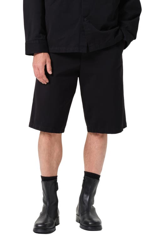 Agolde Cosmo Long 12.5 Chino Shorts In Black