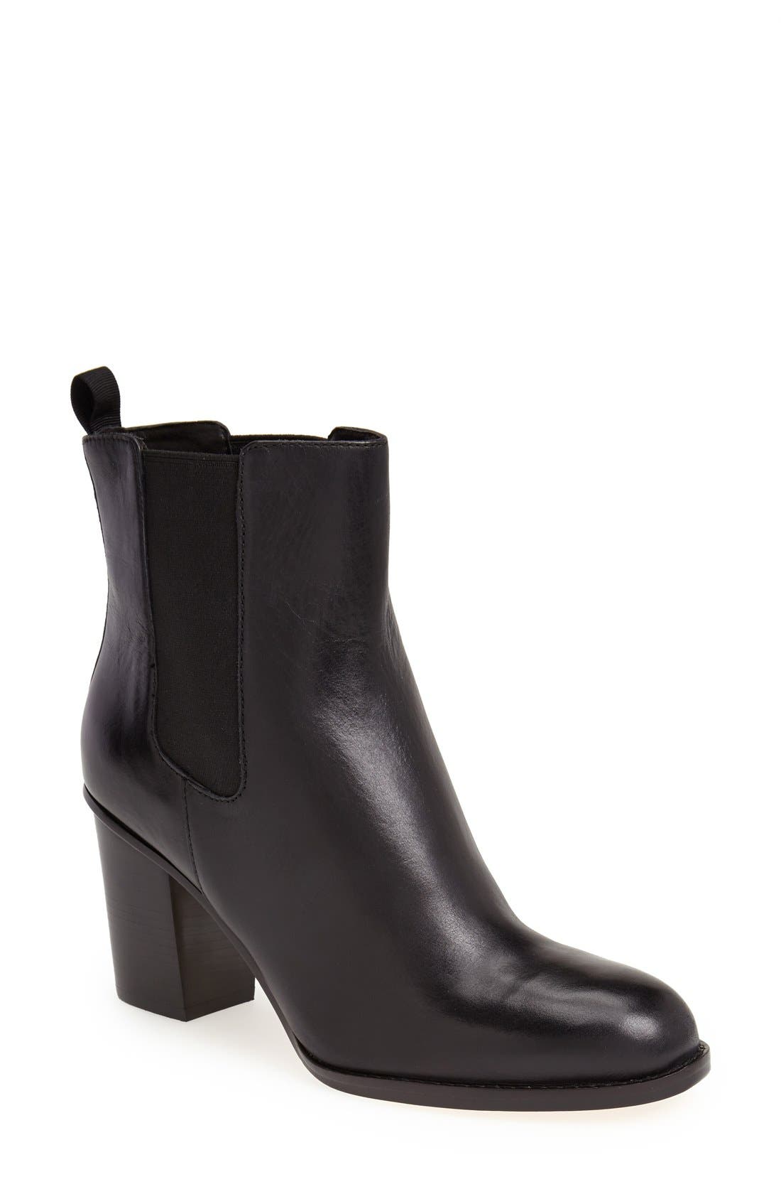 'Draven' Chelsea Boot, Main, color, BLACK