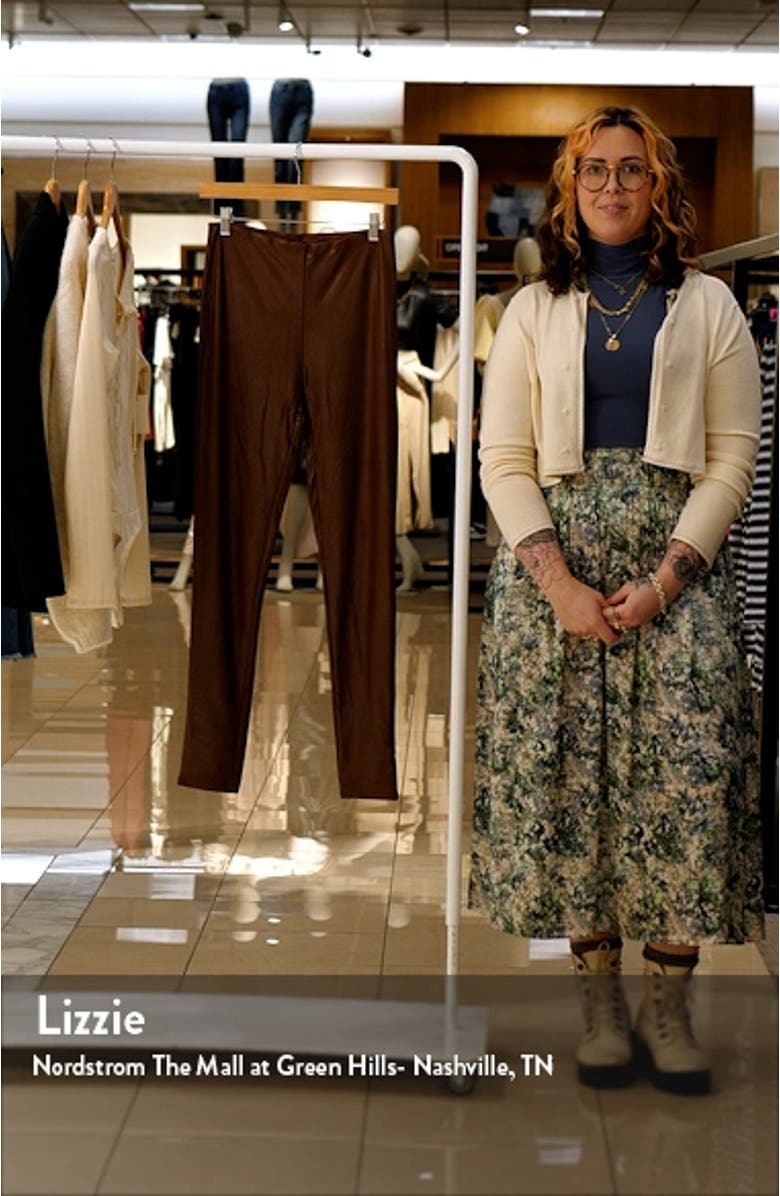 Drip on Drip Faux Leather Leggings, sales video thumbnail