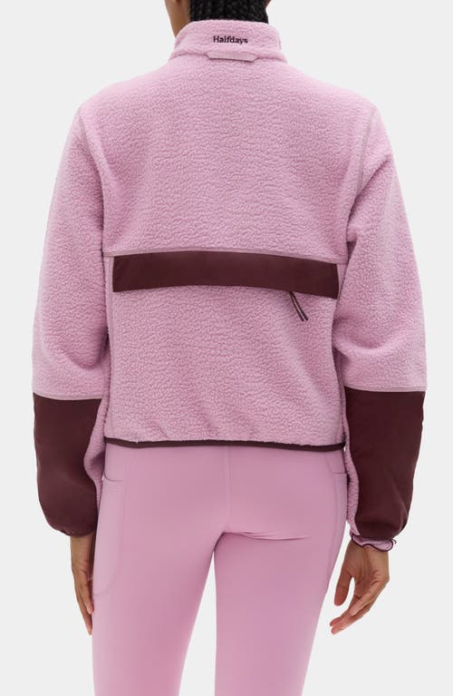 Halfdays Chapelle Water Repellent Fleece Jacket In Pink