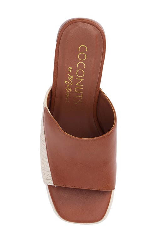 Coconuts By Matisse Beaufort Colorblock Mixed Media Sandal In Cognac