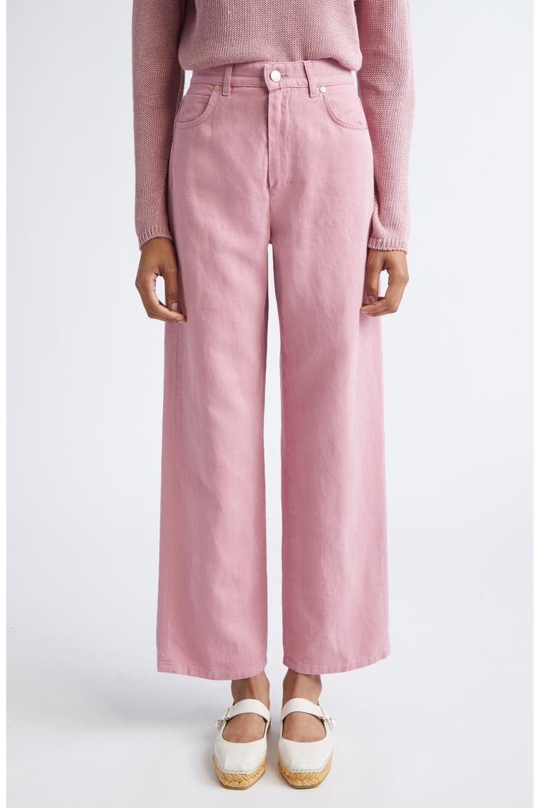 Onorata Wide Leg Jeans, Main, color, PEONY