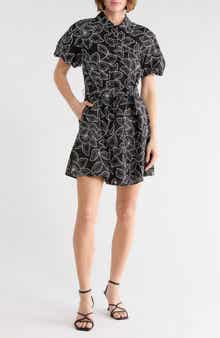 Sam Edelman Puff Sleeve Floral Shirtdress
