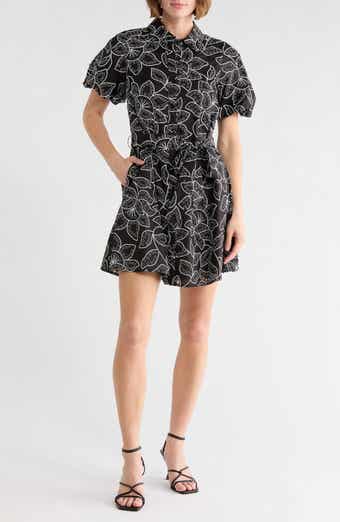 Sam Edelman Puff Sleeve Floral Shirtdress