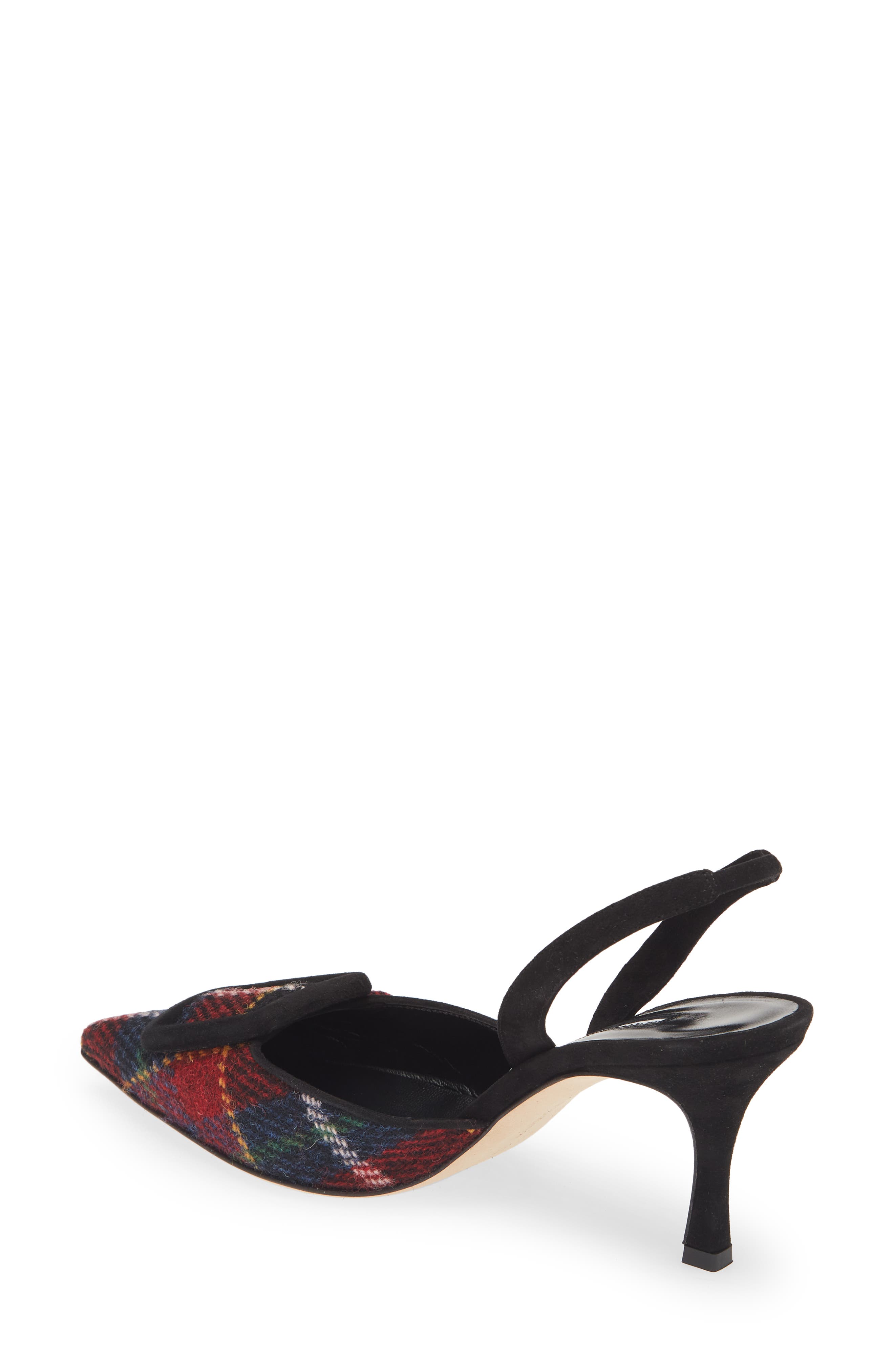 Manolo Blahnik Maysli Gala Buckle Slingback Pointed Toe Pump, Alternate, color, 