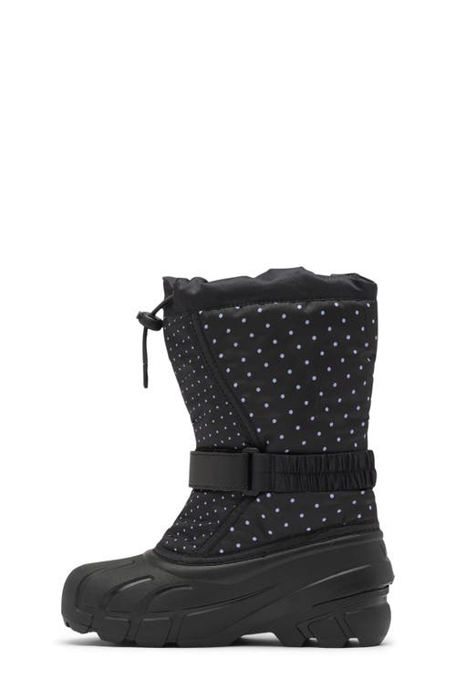 Sorel Kids' Flurry Water Resistant Snow Boot In Black