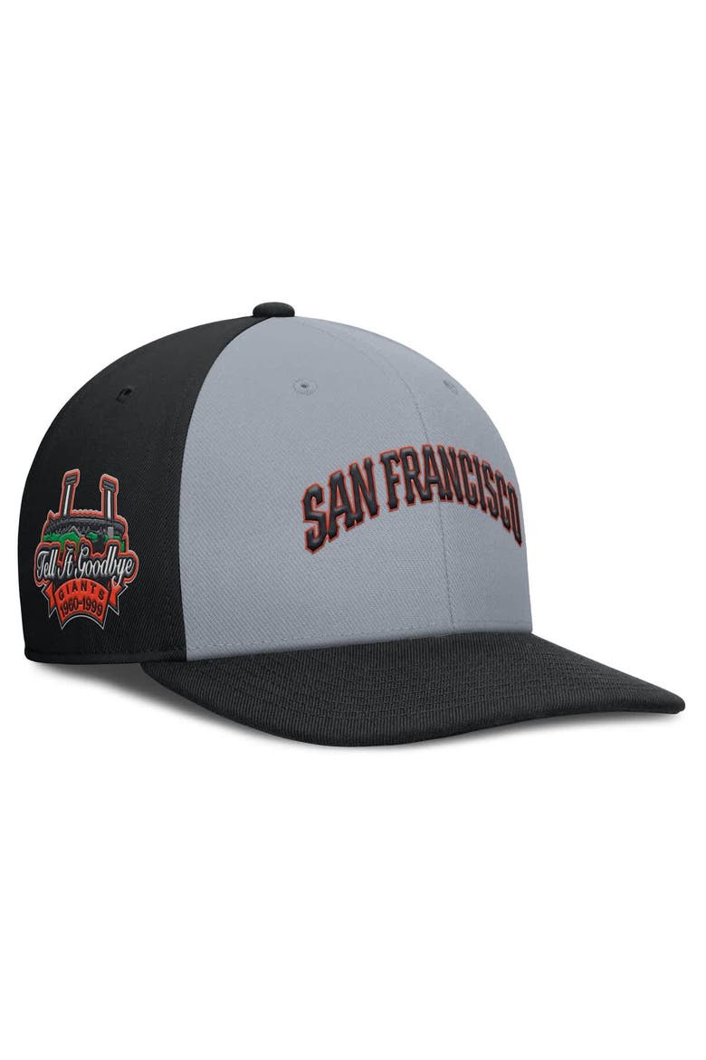 Men's Nike Gray/Black San Francisco Giants Pro Performance Snapback Hat, Main, color, Gray