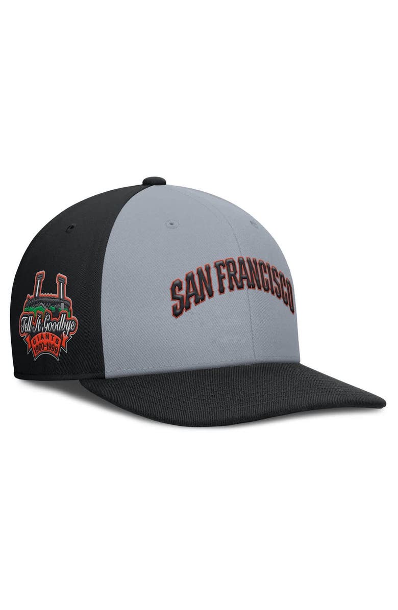 Nike Men's Nike Gray/Black San Francisco Giants Pro Performance Snapback Hat, Main, color, Gray