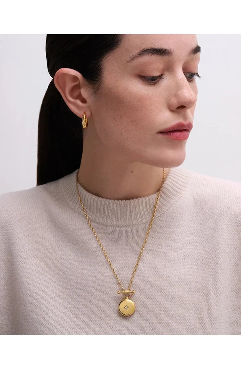 Astley Clarke Gold Celestial Tiny Star Hoop Earrings, Alternate, color, Tiny Star