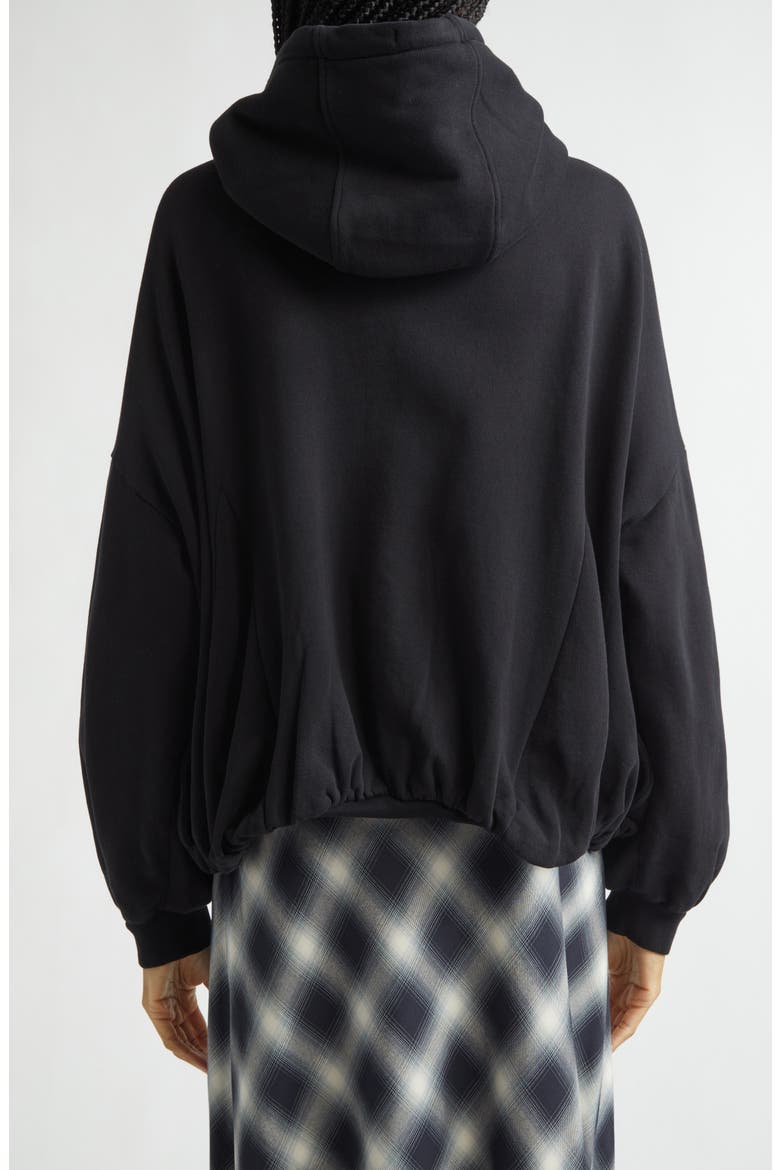 Fleece Zip-Up Hoodie, Alternate, color, BLACK