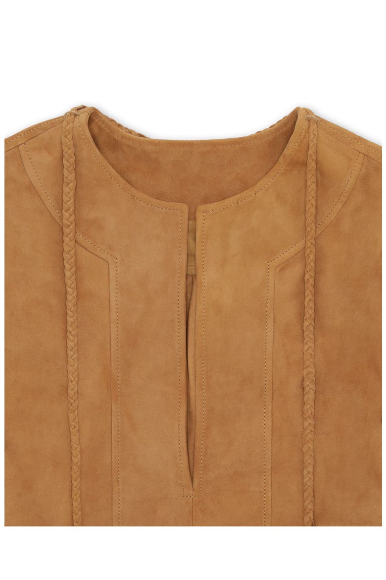 Chamois Leather Short Dress, Alternate, color, Camel
