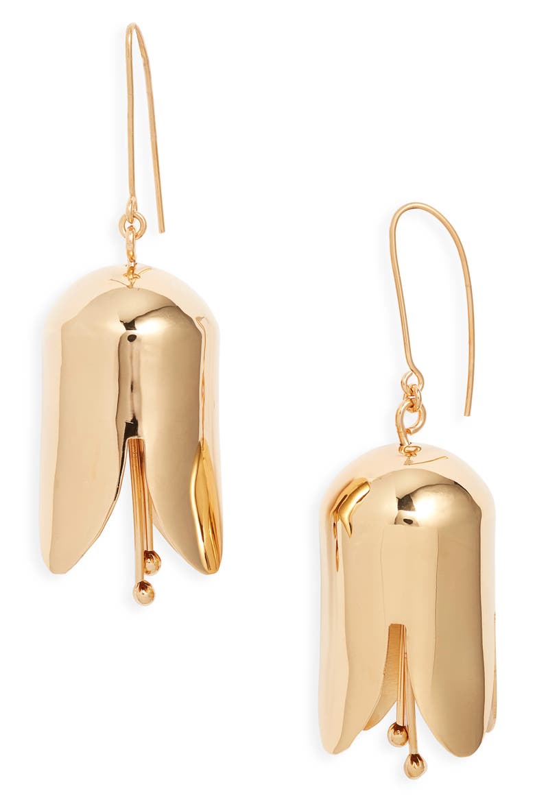 Imba Maxi Dangle Drop Earrings, Main, color, GOLD
