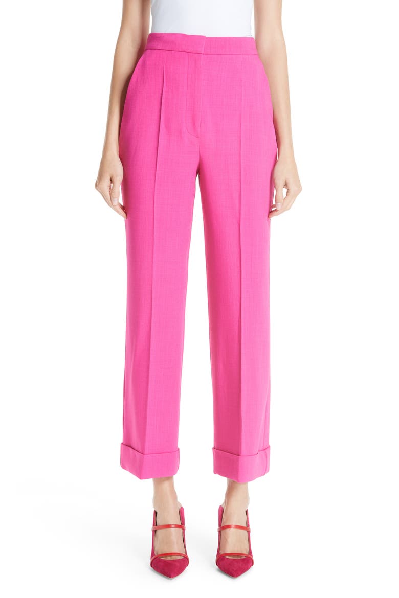 Cuffed Straight Leg Pants, Main, color, CAMELIA