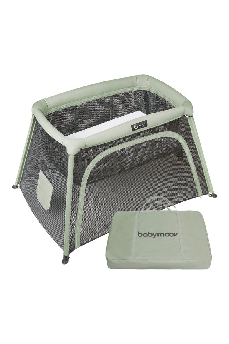 Moov & Comfy 3-in-1 Travel Cot, Baby Crib & Playpen, Main, color, SAGE