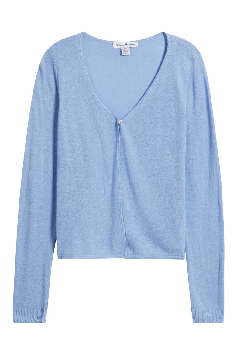 Adeline Linen Blend Jersey Cardigan, Alternate, color, GRAPE POOLS