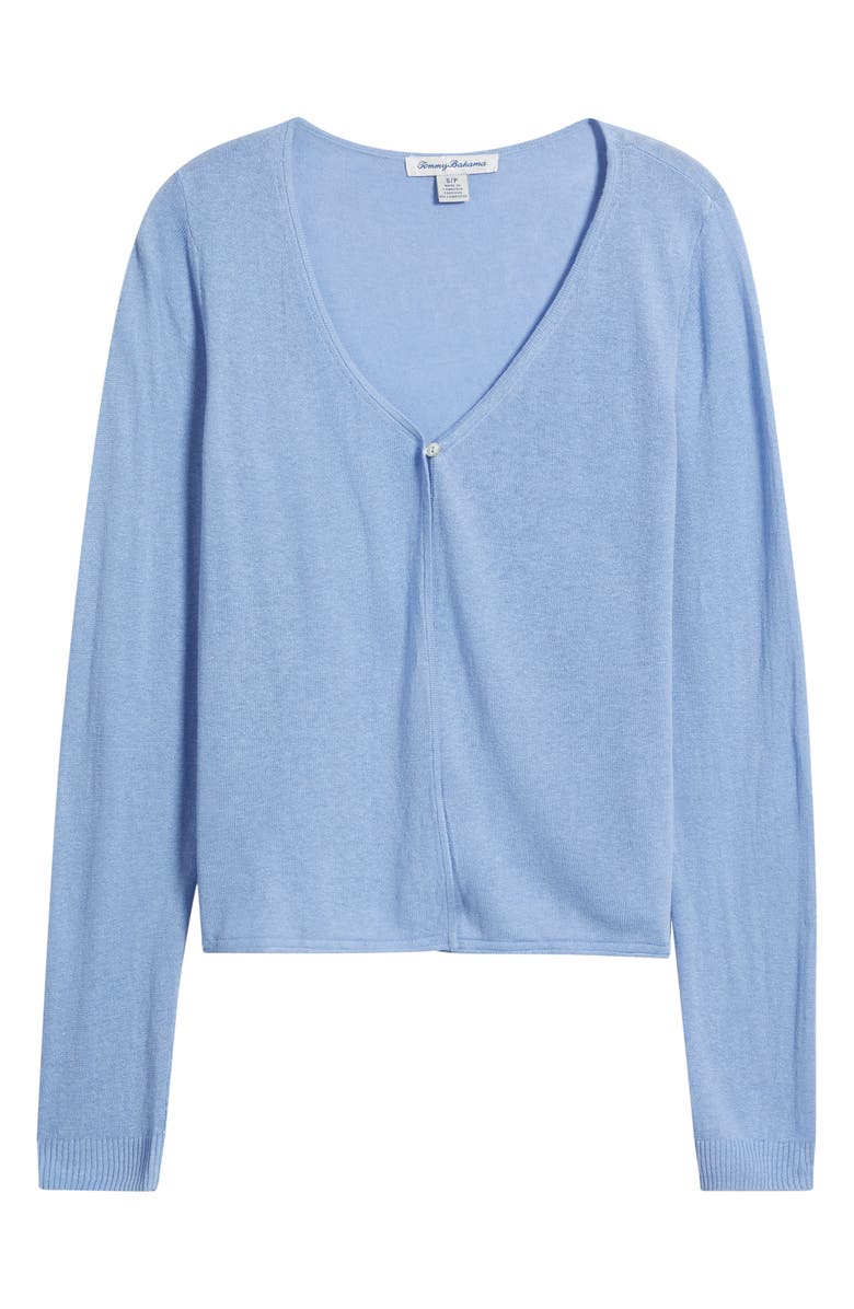 Tommy Bahama Adeline Linen Blend Jersey Cardigan, Alternate, color, Grape Pools