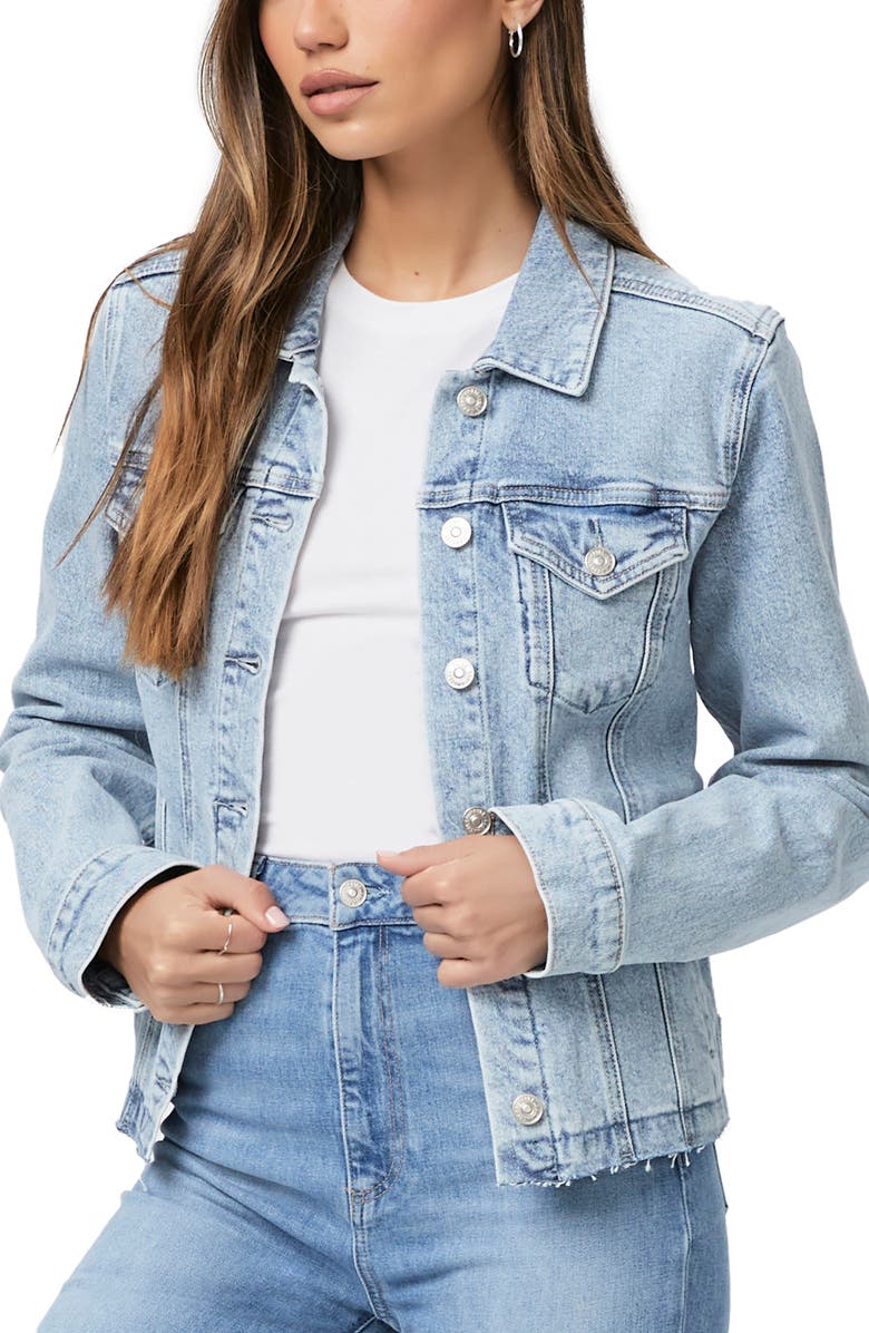 PAIGE Rowan Raw Hem Denim Jacket, Alternate, color, 