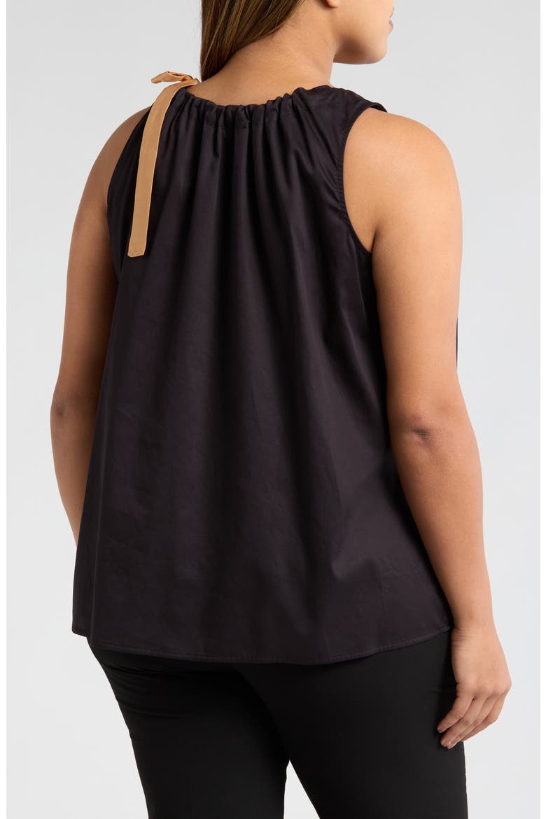 Acadia Sleeveless Cotton Top, Alternate, color, BLACK