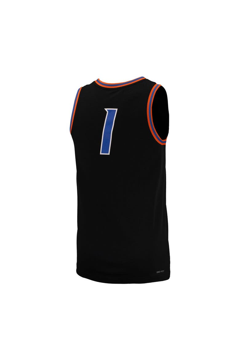 Men's Nike #1 Black Boise State Broncos Replica Basketball Jersey, Alternate, color, Black