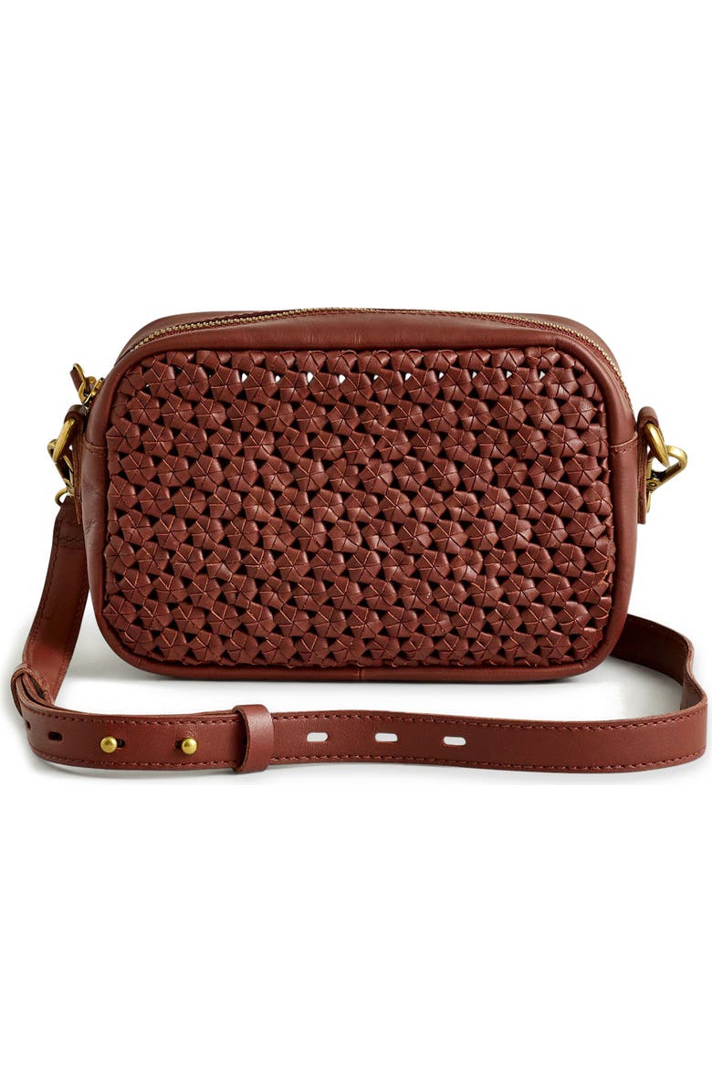 Madewell Woven Leather Camera Bag, Main, color,