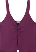 MANGO TEEN Gathered Detail Knit Tank