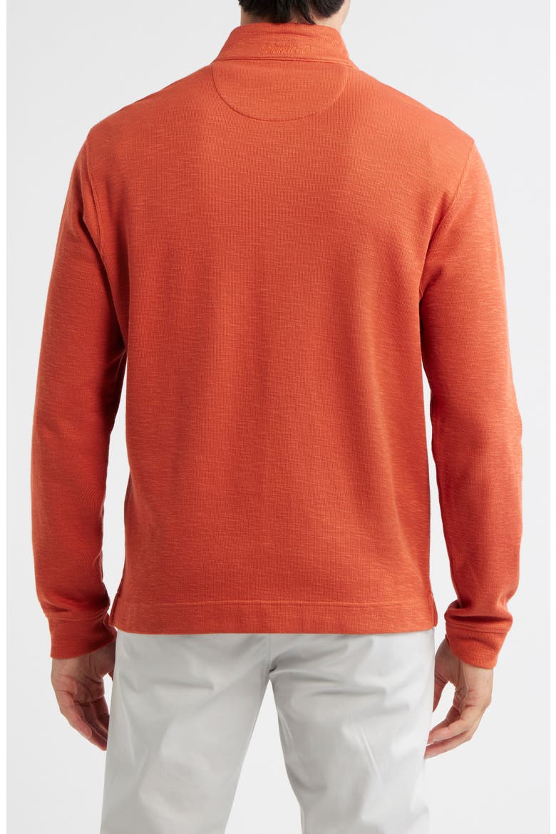 Flame Stitch Quarter Zip Pullover, Alternate, color, TANGERINE