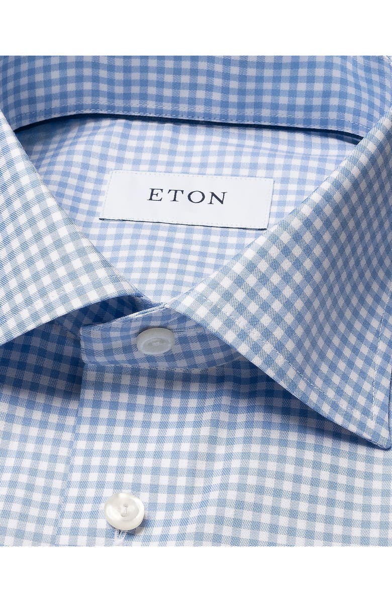 Eton Classic Fit Gingham Cotton Dress Shirt, Alternate, color, 
