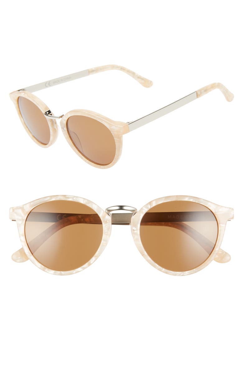 Indio 48mm Round Sunglasses, Main, color, BASHFUL BLUSH/ BROWN
