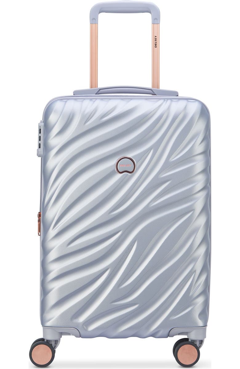 Delsey Paris Alexis Hardside 2-Piece (21"/29") Expandable Spinner Luggage Set, Alternate, color, Platinum/Rose Gold