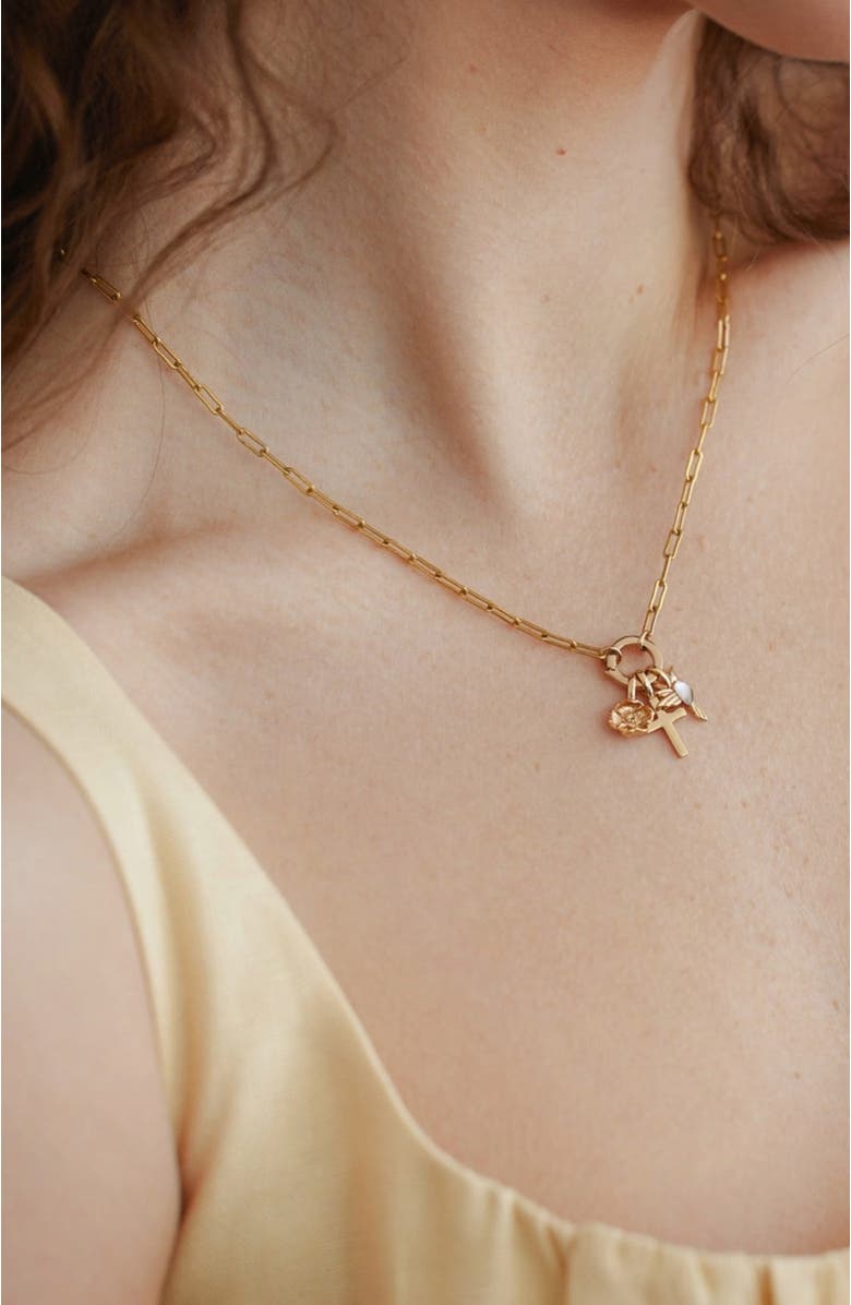 MADE BY MARY August Birth Flower Charm, Alternate, color, Silver